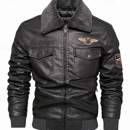 Filippo | Giubbotto Pelle Uomo Aviatore Collo Sherpa