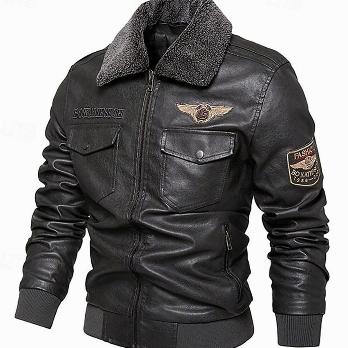 Filippo | Giubbotto Pelle Uomo Aviatore Collo Sherpa