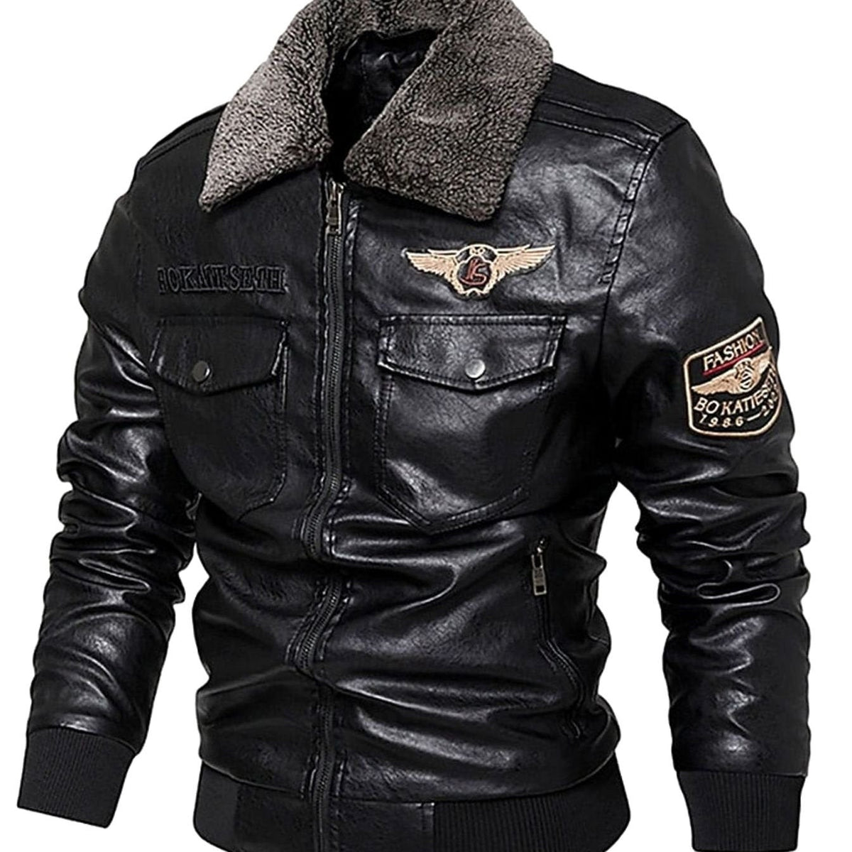Filippo | Giubbotto Pelle Uomo Aviatore Collo Sherpa