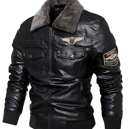 Filippo | Giubbotto Pelle Uomo Aviatore Collo Sherpa