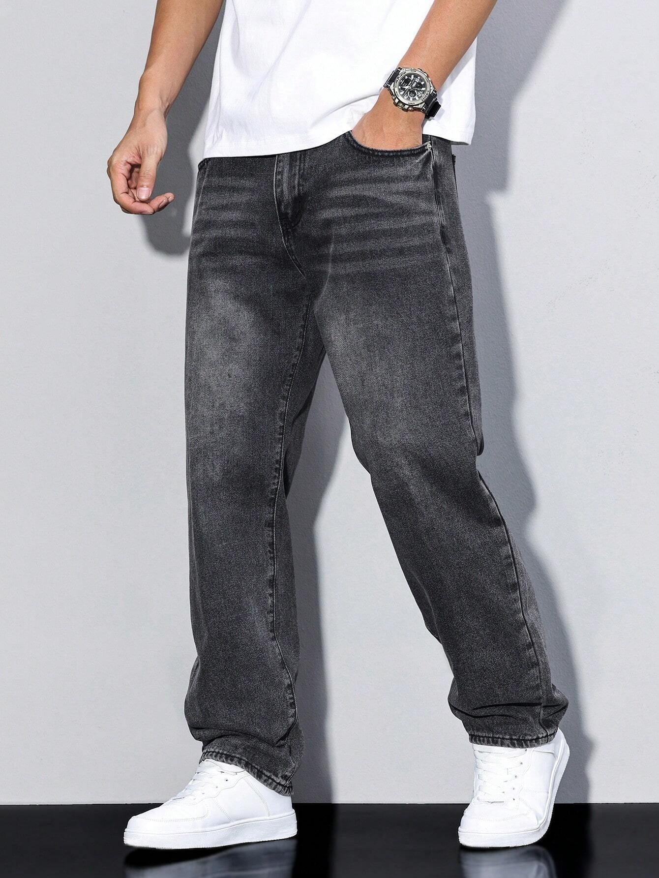 Filippo | Jeans Larghi Uomo Denim Lavato Gamba Dritta