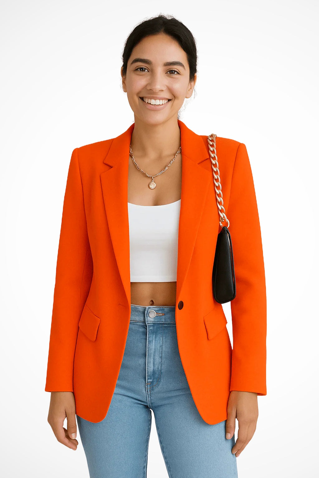 Francesca | Blazer Donna Elegante Monopetto Tasche a Pattina