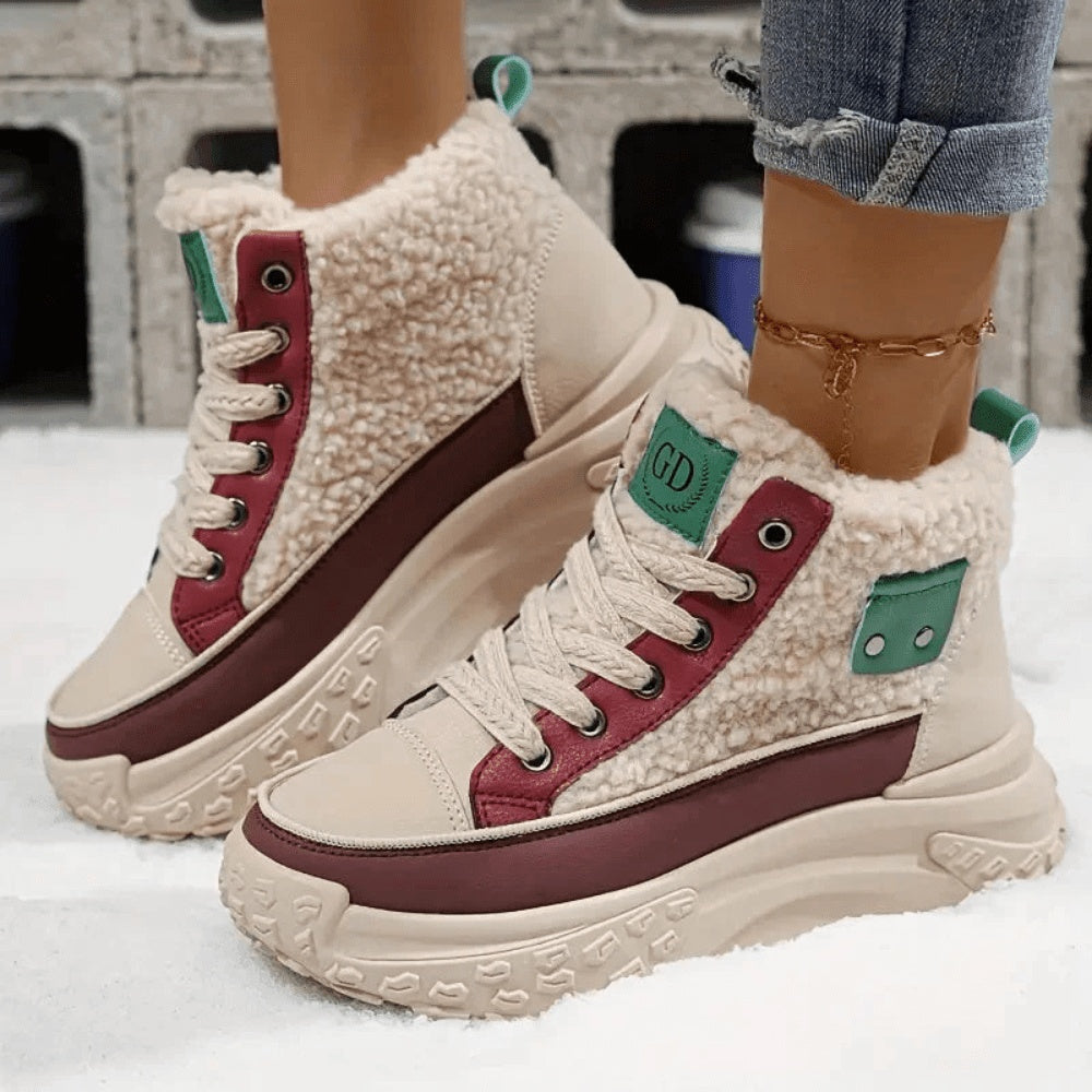 Francesca | Stivaletti Donna Pelo Interno Suola Platform Allacciati