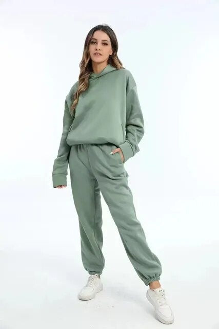 Francesca | Tute Sportive Donna Completo Felpa con Cappuccio