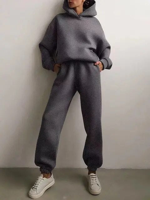 Francesca | Tute Sportive Donna Completo Felpa con Cappuccio