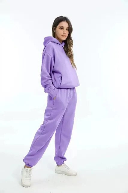 Francesca | Tute Sportive Donna Completo Felpa con Cappuccio