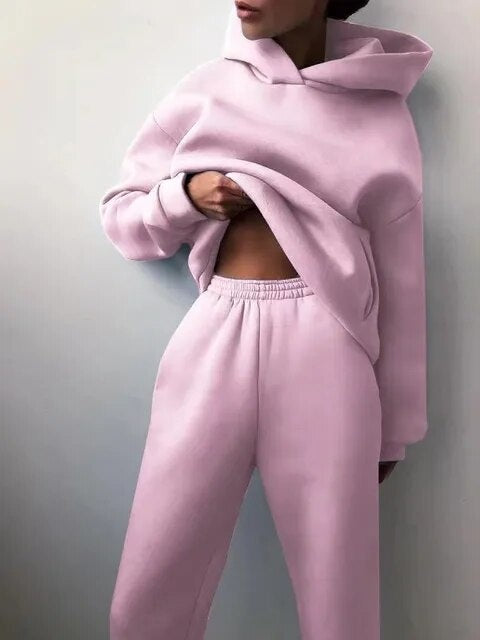 Francesca | Tute Sportive Donna Completo Felpa con Cappuccio