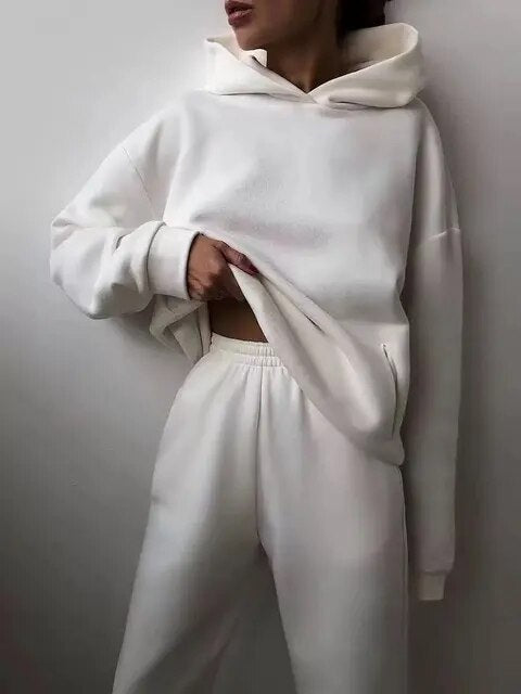 Francesca | Tute Sportive Donna Completo Felpa con Cappuccio