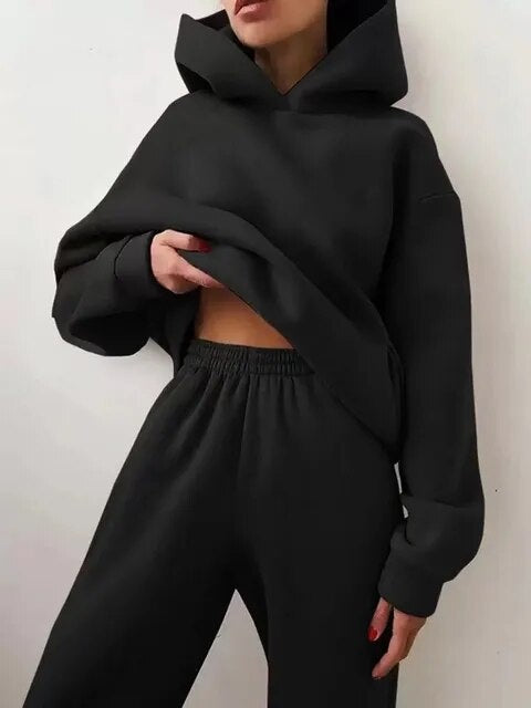 Francesca | Tute Sportive Donna Completo Felpa con Cappuccio