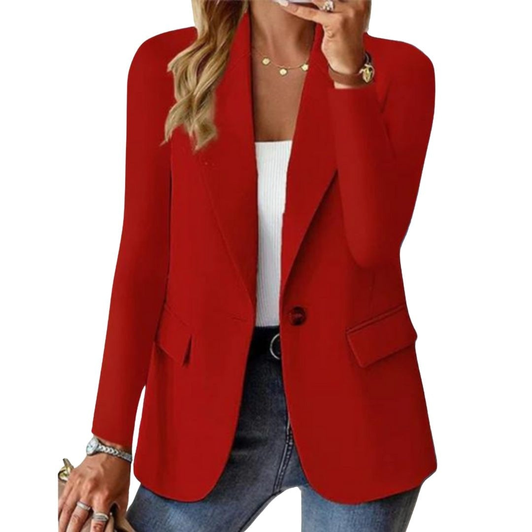 Gaia | Blazer Donna Monopetto Revers a Punta Tasche a Patta
