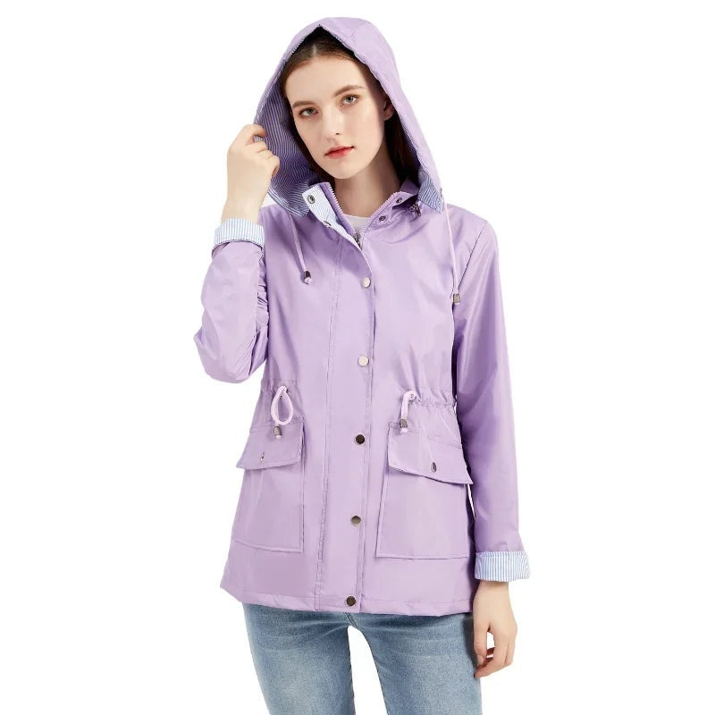 Gaia | Giacca Impermeabile con Cappuccio Donna Parka