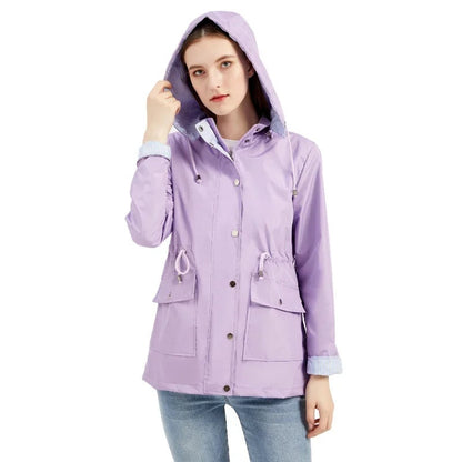 Gaia | Giacca Impermeabile con Cappuccio Donna Parka