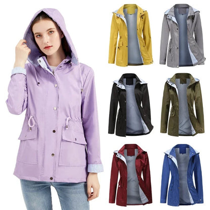 Gaia | Giacca Impermeabile con Cappuccio Donna Parka