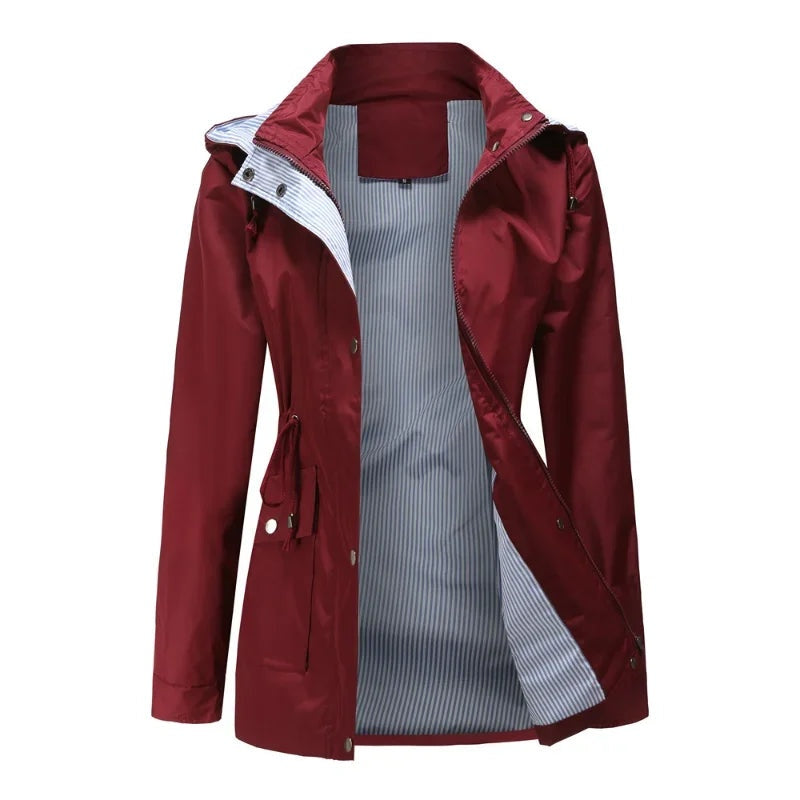 Gaia | Giacca Impermeabile con Cappuccio Donna Parka