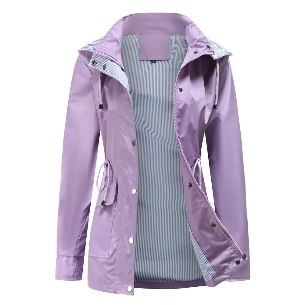 Gaia | Giacca Impermeabile con Cappuccio Donna Parka