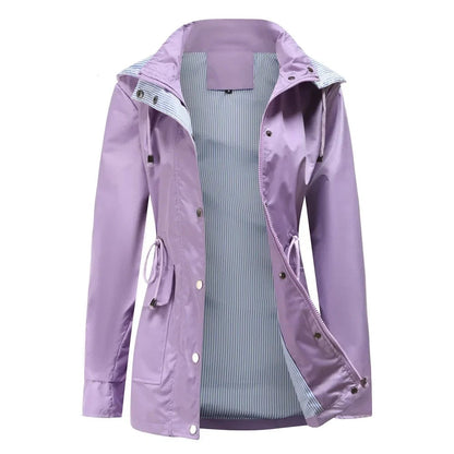 Gaia | Giacca Impermeabile con Cappuccio Donna Parka