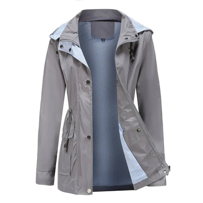 Gaia | Giacca Impermeabile con Cappuccio Donna Parka