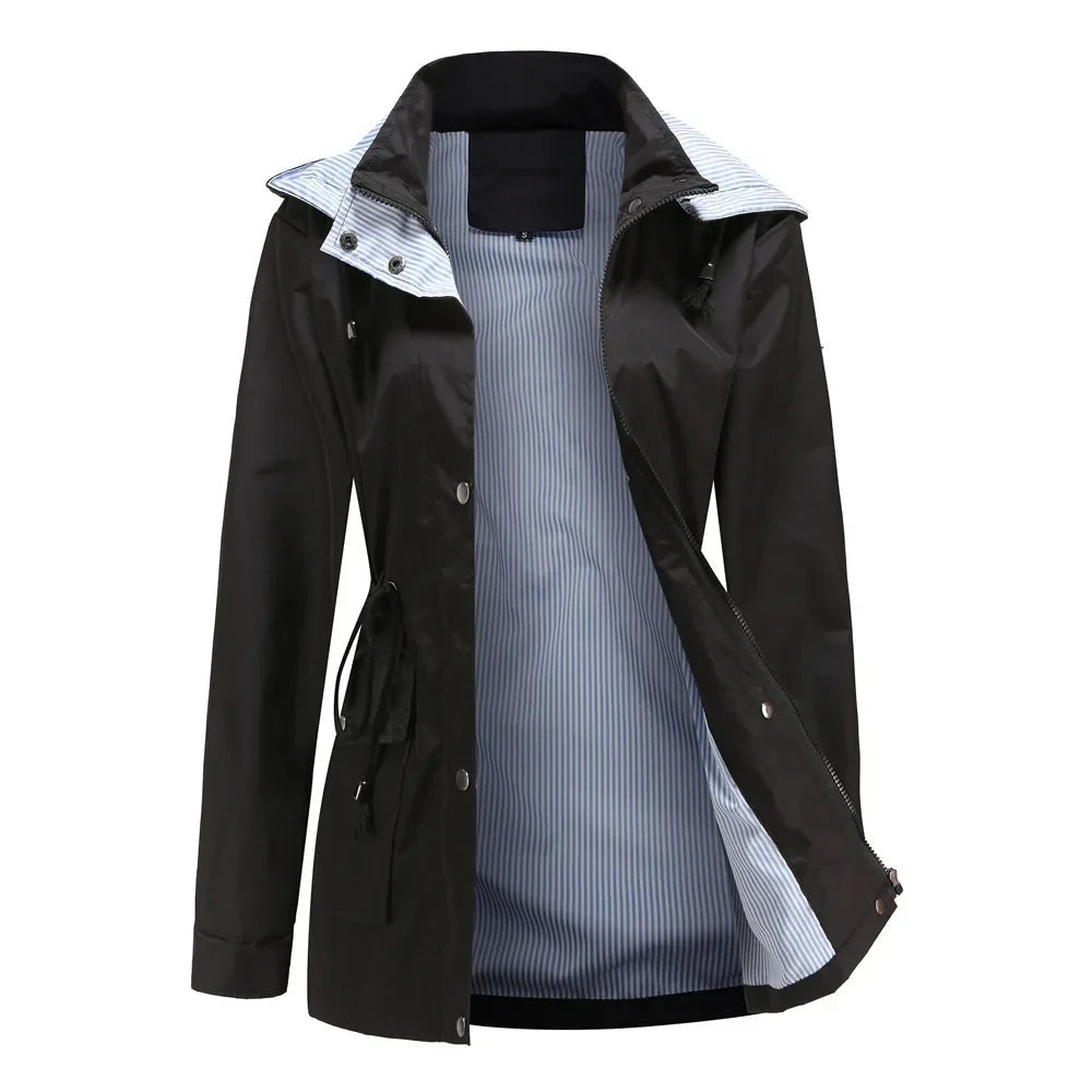 Gaia | Giacca Impermeabile con Cappuccio Donna Parka