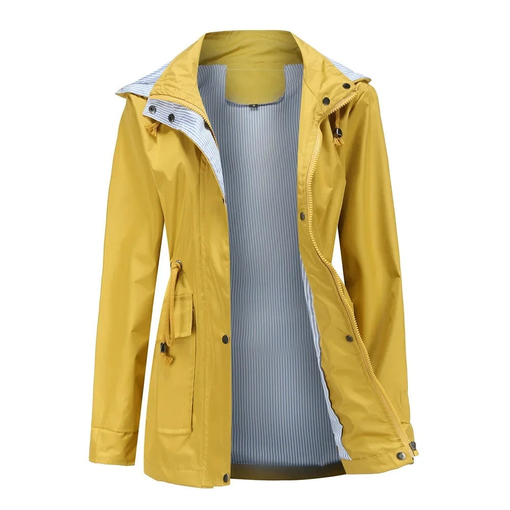 Gaia | Giacca Impermeabile con Cappuccio Donna Parka