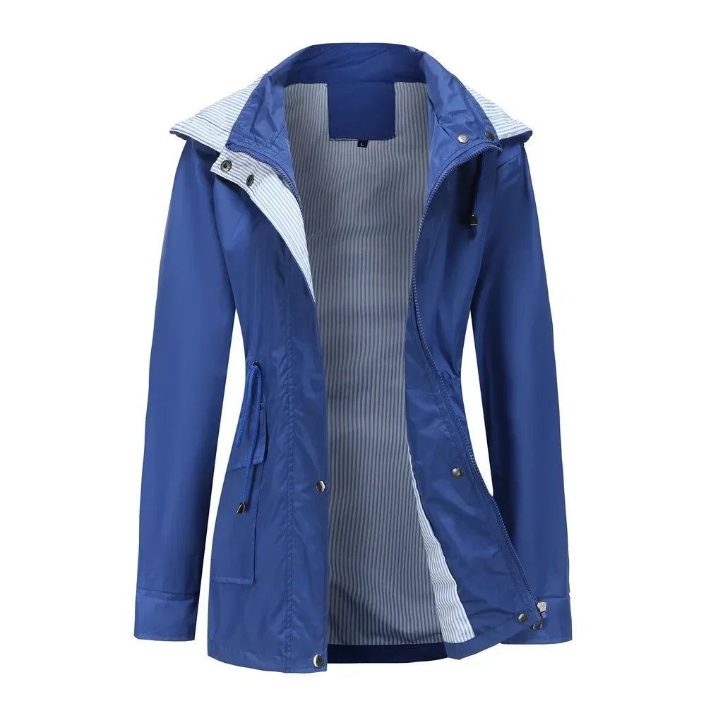Gaia | Giacca Impermeabile con Cappuccio Donna Parka