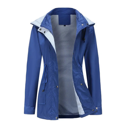 Gaia | Giacca Impermeabile con Cappuccio Donna Parka