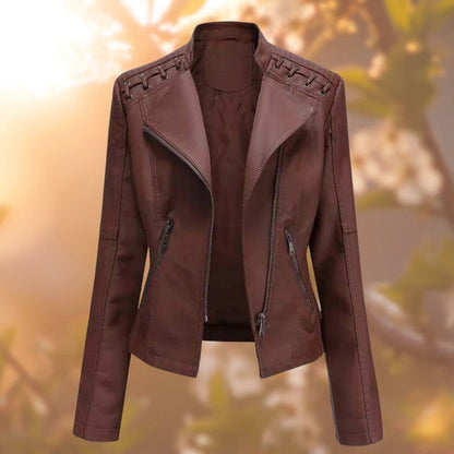 Giacche in Pelle Donna Biker con Zip