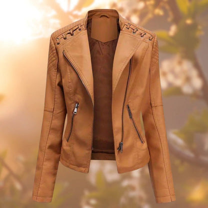 Giacche in Pelle Donna Biker con Zip