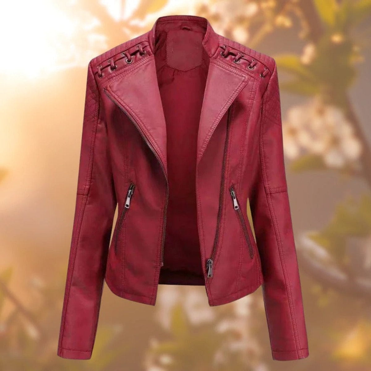 Giacche in Pelle Donna Biker con Zip