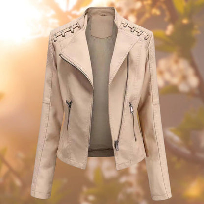Giacche in Pelle Donna Biker con Zip