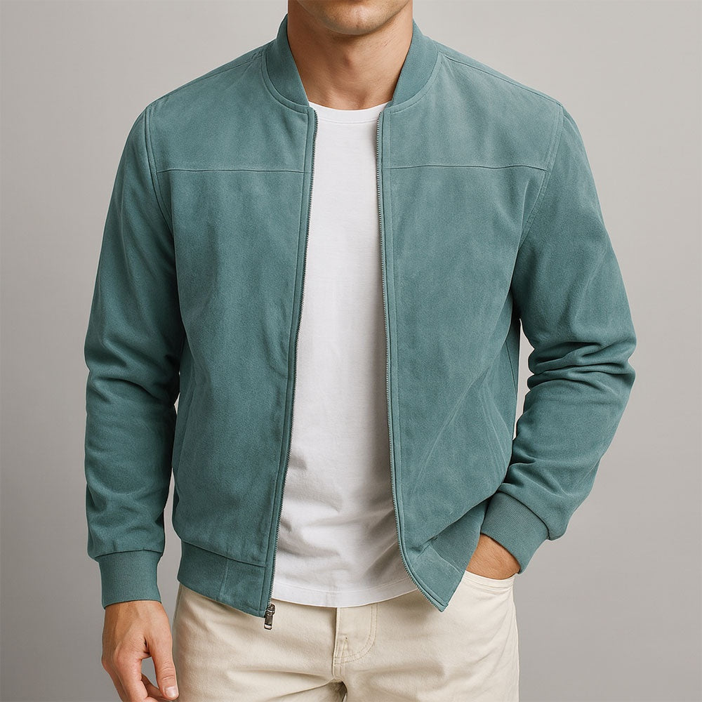 Giacomo | Giacca di Camoscio Uomo Bomber Zip