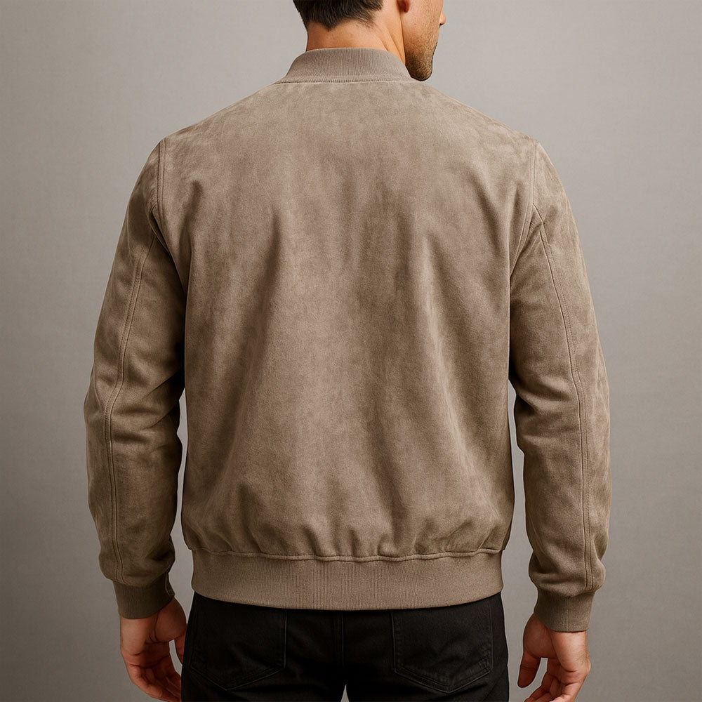 Giacomo | Giacca di Camoscio Uomo Bomber Zip