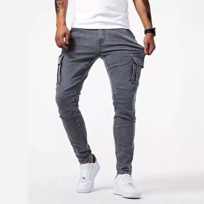 Giacomo | Jeans Cargo Uomo Slim Fit Tasche Laterali