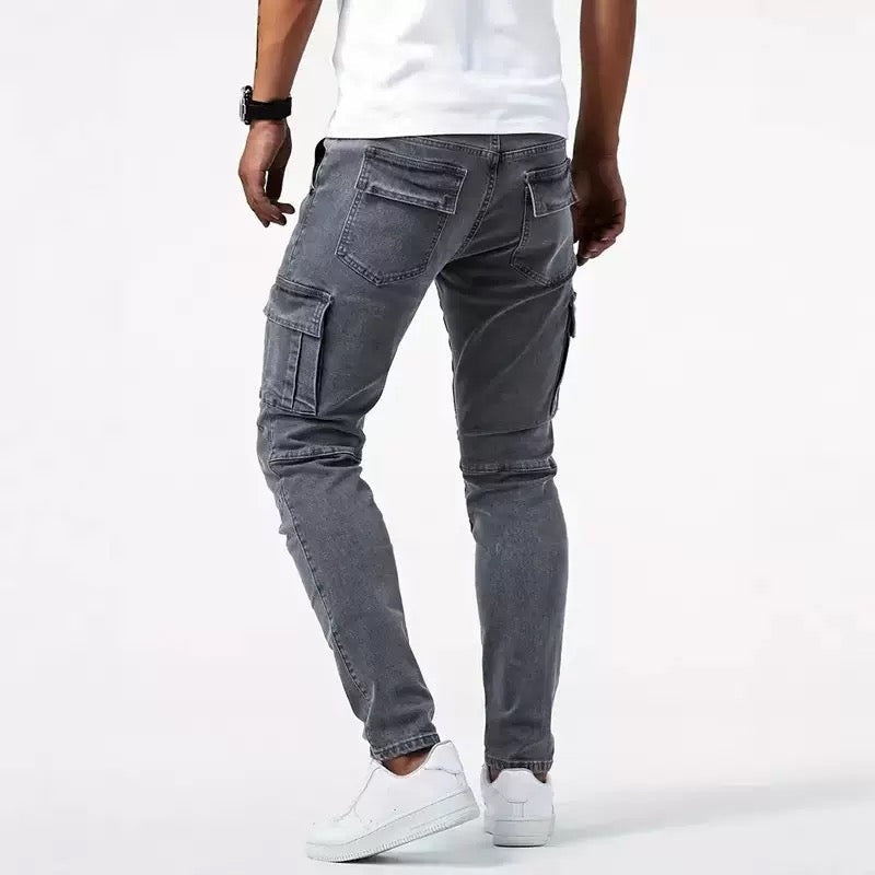 Giacomo | Jeans Cargo Uomo Slim Fit Tasche Laterali
