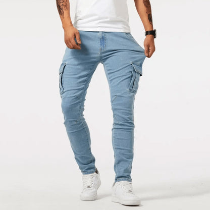 Giacomo | Jeans Cargo Uomo Slim Fit Tasche Laterali