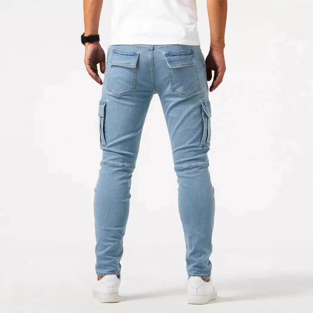 Giacomo | Jeans Cargo Uomo Slim Fit Tasche Laterali