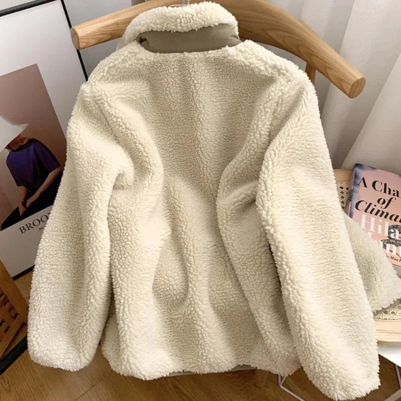Ginevra | Giacca Montone Donna in Pile Morbido con Zip