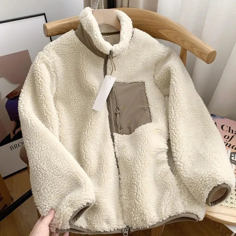 Ginevra | Giacca Montone Donna in Pile Morbido con Zip