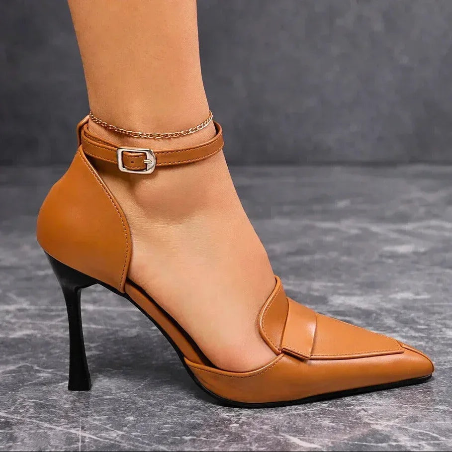 Ginevra | Scarpe Stiletto Donna Cinturino alla Caviglia Punta Affilata