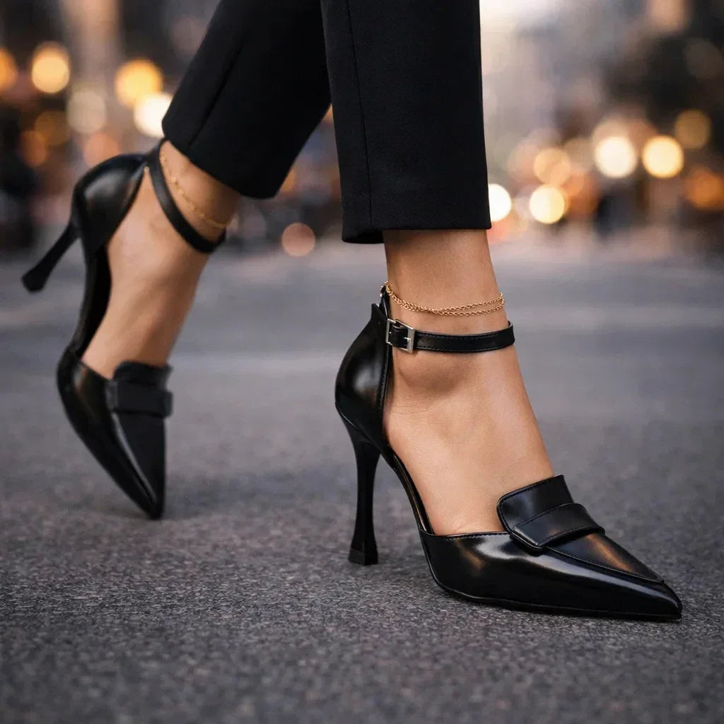 Ginevra | Scarpe Stiletto Donna Cinturino alla Caviglia Punta Affilata