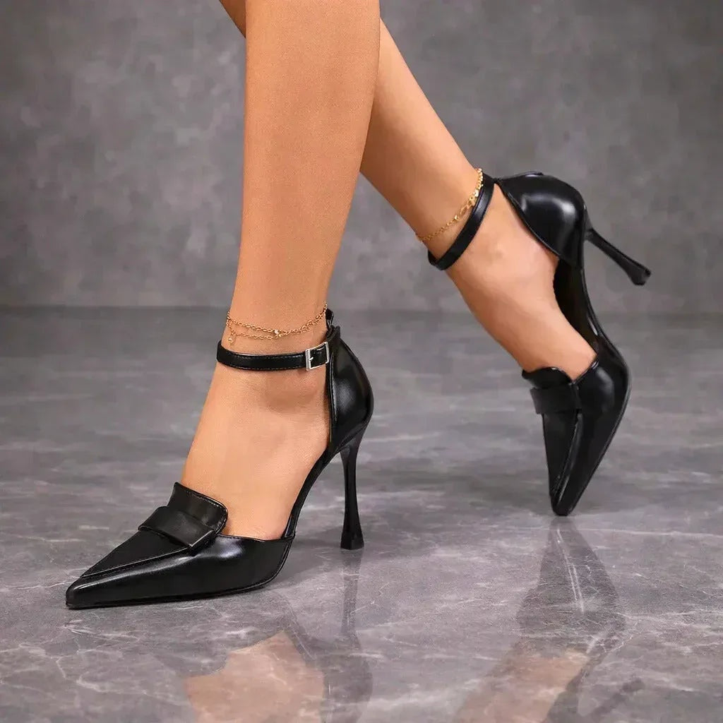 Ginevra | Scarpe Stiletto Donna Cinturino alla Caviglia Punta Affilata