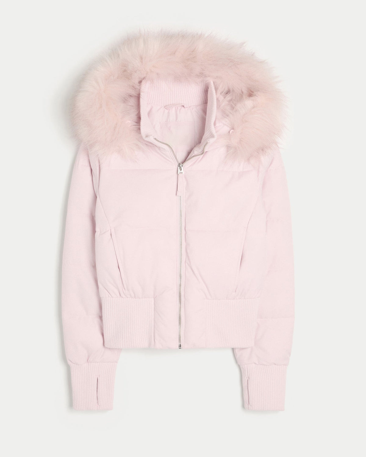Giorgia | Piumino Donna Cropped con Cappuccio Pelliccia Sintetica
