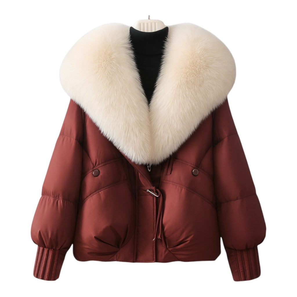 Giorgia | Piumino Donna Oversize Collo in Pelliccia
