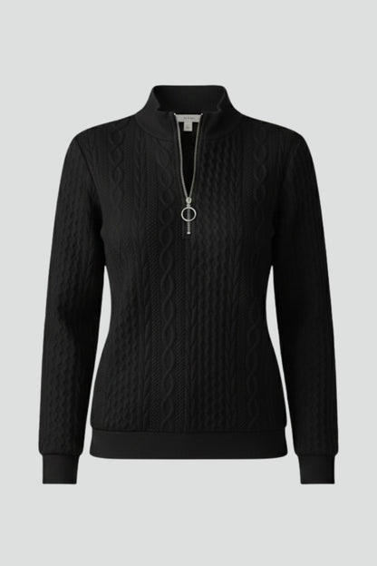 Giulia | Maglia a Maniche Lunghe Donna Treccia Zip