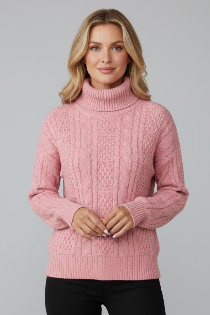 Giulia | Maglia a Maniche Lunghe Donna Treccia Zip