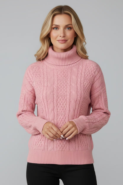 Giulia | Maglia a Maniche Lunghe Donna Treccia Zip
