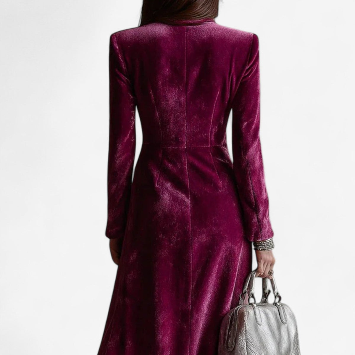 Giulia | Vestito Velluto Manica Lunga Donna Blazer Lungo
