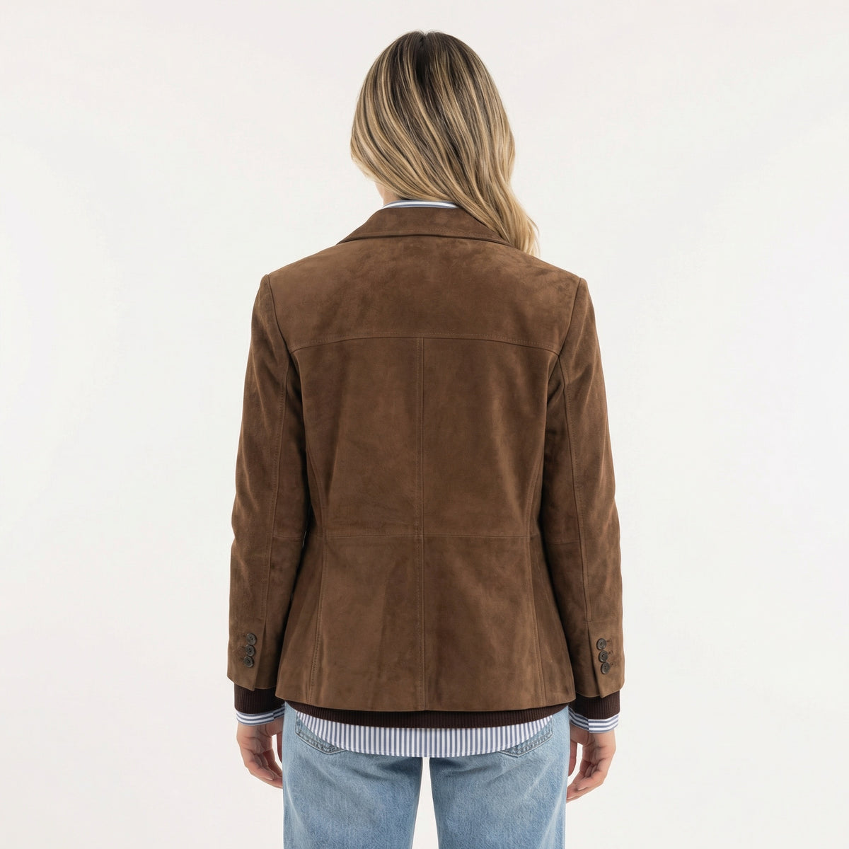 Greta | Capispalla Donna in Scamosciato Cappotto Corto Elegante