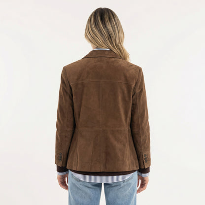 Greta | Capispalla Donna in Scamosciato Cappotto Corto Elegante