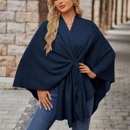 Greta | Poncho Donna Coprispalle Elegante Mantella con Nodo