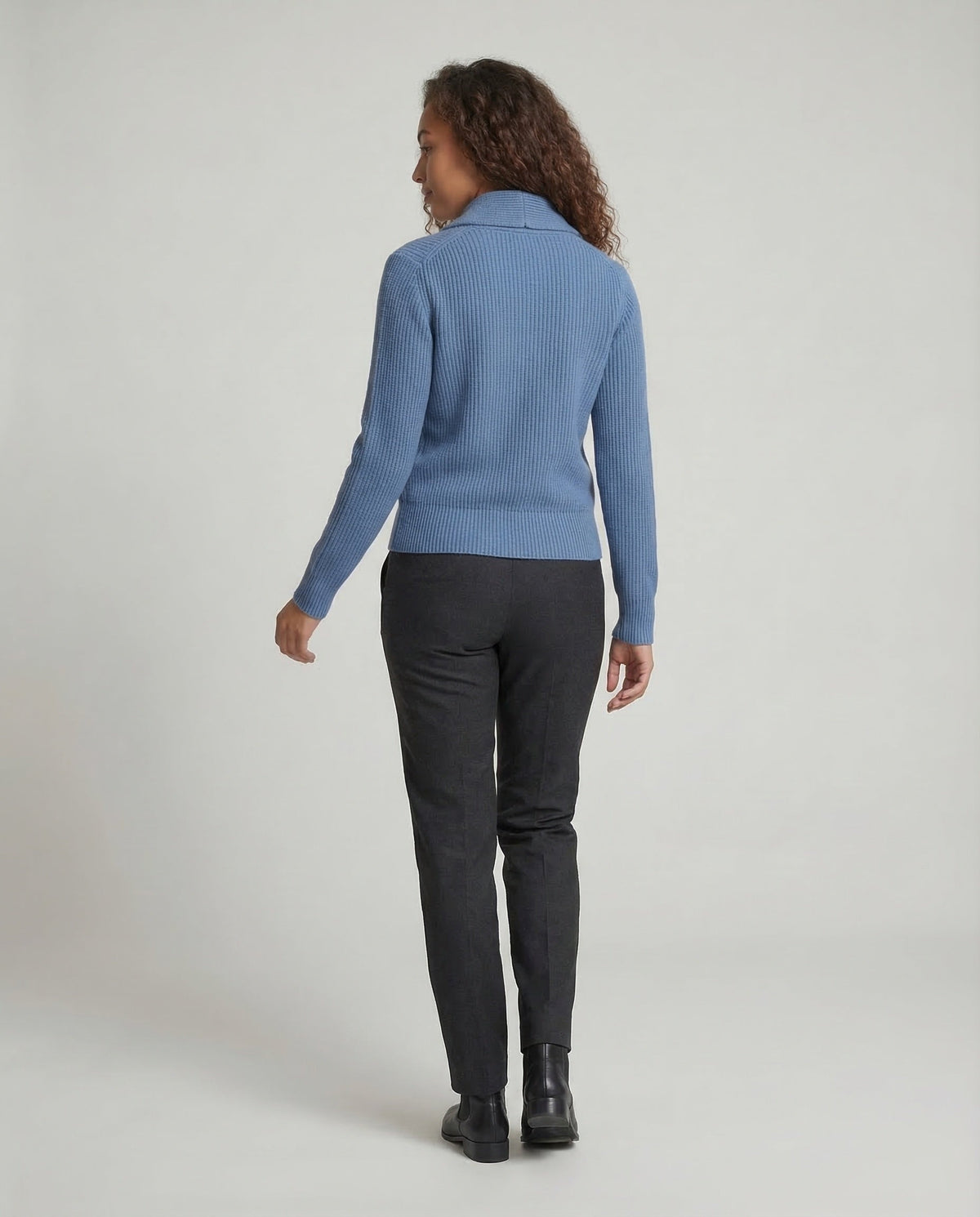 Irene | Golfino Donna in Maglia a Coste con Bottoni Collo a Revers